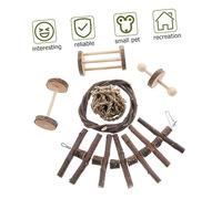 BESTonZON 6pcs Natural Chew for Guinea Pigs Hamsters Rabbits Pets Dental Care Biting Playthings Stress Relief Safe Durable Pet Exercise Accessories