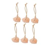 BESTonZON 6pcs Natural Pink Salt Lick Blocks with Rope Mineral Rich Organic Salt for Horses Cattle Deer Livestock Essential Trace Elements for Health and Growth Easy to Use Farm