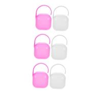 BESTonZON 6pcs Pacifier Holder Case Reusable Pacifier Container for Travel Compact Design for Easy Storage Diaper Bag Versatile Organizer for Items Smooth Edges for Convenient Access