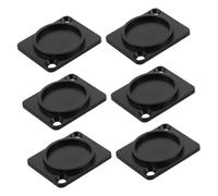 BESTonZON 6pcs Panel-mount Blank Plates Speaker Chassis Cover Audio Mounting Accessory Zinc Metal Protective Cover for Speaker Pin Connectors in Audio Racks
