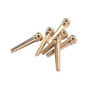 BESTonZON 6pcs Peg Guitar Bridge Pins Brass String Pegs for Folk Acoustic Guitars Replacement for Acoustic String Ends