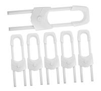 BESTonZON 6pcs Plastic Cabinet Door Locks Boy Girl Safety Locks for Kitchen Cupboard Boy Girl