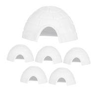 BESTonZON 6Pcs Polar Igloo Models for Realistic Mini Arctic Animal Figurines High Grade Plastic Childrens Educational for Decoration Micro Landscape and Desktop Display
