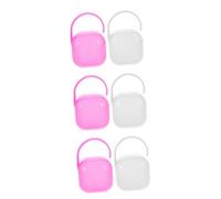 BESTonZON 6pcs Portable Pacifier Case Pacifier Holder Travel Box Organizer for Storage and Travel Use