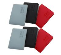 BESTonZON 6pcs Pu Leather Driving Licence Holder Vehicle License Document Case Registration Insurance Document Holder with Double Card Storage 4-Pockets 2in1 Layout Profile Sl ashionable