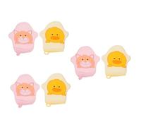 BESTonZON 6pcs Quality Bathing Shower Pattern Hand Body Cleansing Cloths Soft Exfoliating Towels Bathing Brush Glove Unisex Adults Bath Shower Brush Back Scrubber
