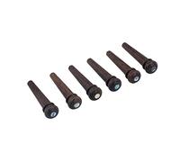 BESTonZON 6pcs Rosewood Acoustic Guitar Bridge Pins with Small Shell Dot Inlay, Folk String Pegs Set for Musical Instruments, Replacement Guitar End Pins for Acoustic Strings
