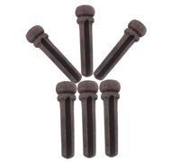 BESTonZON 6pcs Rosewood Guitar Bridge End Pin Set Brown Portable Easy Use Acoustic Guitar Pins Replacement Parts