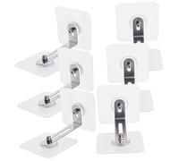 BESTonZON 6pcs Self Adhesive Anti Tip Furniture Anchors for Baby Proofing, Wall Safety Kit for Cabinets and Shelves, No Drill Falling Prevention Fixers for Child Safety