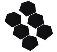 BESTonZON 6pcs Self-adhesive Sound Absorbing Panels Polyester Fiber Noise Reduction Wall Panels for Home Studio and Gym Acoustic Treatment Black