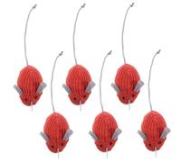 BESTonZON 6pcs Soft Catnip Mouse for Indoor Cats Interactive Plush Kitten to Stimulate Hunting Instincts Lightweight Pet for Exercise and Stress Relief Orange