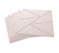 BESTonZON 6pcs Sound-absorbing Noise Dampening Pads Ceiling Tile Acoustic Fire Resistant Foam Sound Insulation Foam Black Foam Board Acoustic Absorption Panel Polyester Beige