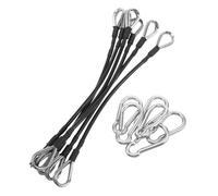 BESTonZON 6pcs Stainless Steel Gym Cable Attachments Portable Resistance Wire Rope with Loop End for Strength Training Home Workout Pulley System Compatible Body Exercise