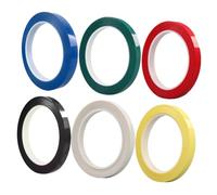 BESTonZON 6pcs Violin and Cello Fingerboard Stickers Colored Grip Tape for Beginners, Finger Guide Tape Set with White, Red, Green, Black, Blue, and Light Yellow for String Instrument Practice