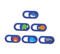 BESTonZON 6pcs Webcam Cover for Laptop and Tablet Adhesive Privacy Blocker with Marine Animal Patterns Water and Dust Proof Abs Material