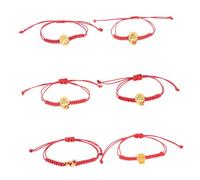 BESTonZON 6pcs Year Snake Charm Bracelet Happy Year Red Rope Braided Bracelet Precision Weaving for Comfortable Wear Luck Accessory for Various Occasions Versatile Fashion for Teens and