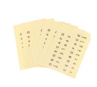 BESTonZON 6pcs Yellow Kalimba Scale Stickers Useful Kalimba Chord Stickers for Thumb Piano Removable Fretboard Decal for Music Beginners