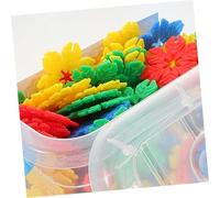 BESTonZON 70pcs Snowflake Building Blocks Kit with Storage Box Educational Interlocking for Preschool Promote Fine Motor Skills Sensory Development Portable Creative Construction Set