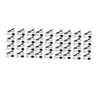 BESTonZON 72pcs Microphone Lapel Tie Clip Mini Lapel Lavalier Microphone Mic Clip Iron for Studio Use and Sponge Covers