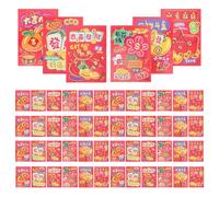 BESTonZON 72pcs Red Envelope for Chinese Year Spring Festival Money Packets Zodiac Horse Year Design Creative Cash Envelopes for Party Supplies