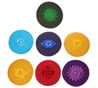 BESTonZON 7pcs Embroidered Singing Bowl Pad Buddhist Sound Bowl Cushion for Meditation Protection Home Decor