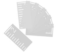 BESTonZON 7Pcs Plastic Growth Chart Ruler Template for Height Measuring Hollow Stencil Scale Rulers for Wall Decoration and DIY Painting Accurate and Use