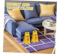 BESTonZON 7pcs Slide The Warning Sign Carefully Doll House Decor Dollhouse Caution Signs Fairy Garden Accessories Mini Wet Floor Dollhouse Caution Wet Floor Alloy Yellow