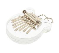 BESTonZON 8-key Crystal Kalimba Thumb Piano Bear Design and Protective Box Small 8-tone Finger Piano Musical Instrument for Beginners and Travel