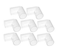 BESTonZON 8pcs Acrylic Elbow Connectors for Fish Tank Hose Transparent Water Pipe Joints with Smooth Inner Surface Impact Resistant Aquarium Accessories for Liquid Flow Control