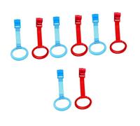 BESTonZON 8pcs Boy Girl Harness for Walking Playpen Crib Toy Zip Ties Crib Hanging Ring Smooth Rounded Edges Safe for Boys and Girls
