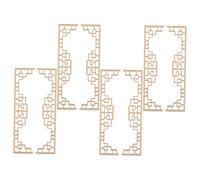 BESTonZON 8pcs Building Model Hanging Doll House Decor Mini House Screen Model Dollhouse Furniture Dollhouse Screen Divider Japanese Mini Divider Beige Wood