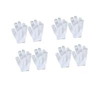 BESTonZON 8pcs Child Bath Gloves Five-Finger Nylon Shower Gloves Soft Body Scrub Exfoliator Mitts for Boys and Girls Colorful Bubble Bath Use