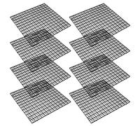 BESTonZON 8pcs Fish Tank Divider Panels, Black Plastic Filter Plates 0.39 Inch Holes and 1x1cm Mesh Size, 0.7cm Thickness, Designed for Impurity Separation and Improved Water Circulation