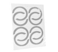 BESTonZON 8pcs Guitar Sound Hole Inlay Stickers Self Adhesive Paper Decals Decorative Rings for Acoustic Guitar DIY Accessories with Unique and Simple Appearance