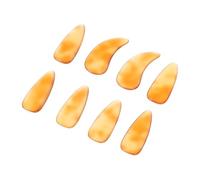 BESTonZON 8pcs Guzheng Finger Picks, Fingertip Protection Covers for Practice, Tortoiseshell Molecule Fake Nails, Easy to Use, Pain Relief for Playing
