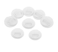 BESTonZON 8pcs Heavy-duty Paddle Board D Rings with Buckles White PVC Patch Kayak Oar Holder Secure Paddle Attachment Easy Install for Inflatable Paddleboards Surfboards Boats