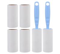 BESTonZON 8pcs Heavy Duty Reusable Lint Roller with Refill Sheets Portable Pet Hair Remover for Clothes Sofa and Carpet Adhesive Multi-surface Sticky Roller for Dog and Blue