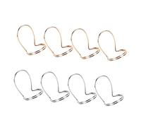 BESTonZON 8pcs Metal Finger Picks for Guitar and Banjo, Practical and Easy to Store Bass Guitar Supply Picks, Suitable for Index Finger Use with Golden and Silver Colours