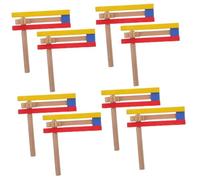 BESTonZON 8pcs Musical Castanet Educational Toy Wooden Hand Clapper Ratchet Noise Maker for Boys and Girls Learning