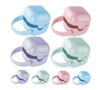BESTonZON 8pcs Pacifier Container Case for Travel Bibs Pacifier Box Fastening Secure Closure Stylish Pp Material