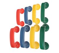 BESTonZON 8pcs Realistic Simulation Handset Props for Boys and Girls Classroom Pretend Play Plastic Telephone Handsets for Boy Girl's Role-Playing and Language Development Activities