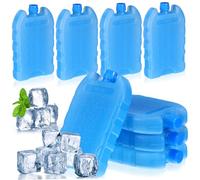 BESTonZON 8pcs Reusable Ice Packs for Air Coolers Lunch Box and Camping Picnic Portable Ice Blocks for Bags Cooler Cooling Crystal Case Blue Cold Pack for Office Travel