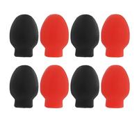 BESTonZON 8pcs Silicone Drumstick Practice Tips Drum Mute Dampener Rubber Drumstick Heads Percussion Accessory for Drum Practice and Silent Performance Random Color