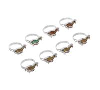 BESTonZON 8pcs Thermochromic Ring Changing Pendant Jewelry for Boys and Girls Temperature Change Mood Ring for Girls Boys Pack Mood Changing Jewelry for Party Bag Fillers