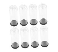 BESTonZON 8Pcs Transparent Tennis Ball Tube with Black Protective Lid Dustproof PVC Canister for Portable Outdoor Indoor Storage Pickleball Softball Baseball Organizer