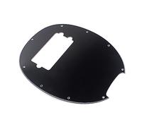 BESTonZON 9 Hole Ply Black and White Humbucker Pickguard for Style Bass Guitar Scratch Plate Design for Electric Guitar