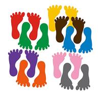 BESTonZON 9 Pairs Footprint Stickers PVC Floor Decals for Kindergarten Classroom Sensory Play Multi Color Decorative Nursery Wall and Ground Use Random Color