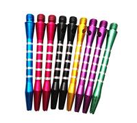 BESTonZON 9 Pcs Aluminum Alloy Medium Dart Shafts Stems with Screw Thread for Tips Multicolor Dart Accessories for Enthusiasts and Players