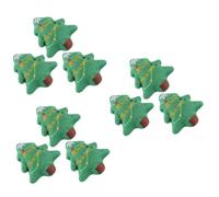 BESTonZON 9 Pcs Christmas Tree Cat Plush Soft Teething Interactive Indoor Cat Bright Colors Holiday Pet Fun Decoration Gift