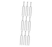 BESTonZON 9 Pcs Tuning Fork Instrument Tuner Tone Tuners Sound Fork Bass Guitar Musical Instruments Tuning Tools Music Instrument Tune Forks Guitar Tuner Bass Accessories Metal Silver
